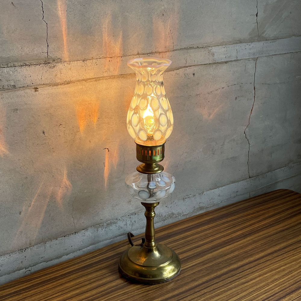 【学芸大学店】フェントン Fenton コインドット オパールセントガラス 真鍮 ブラス テーブルランプ USビンテージ 買取させていただきました。