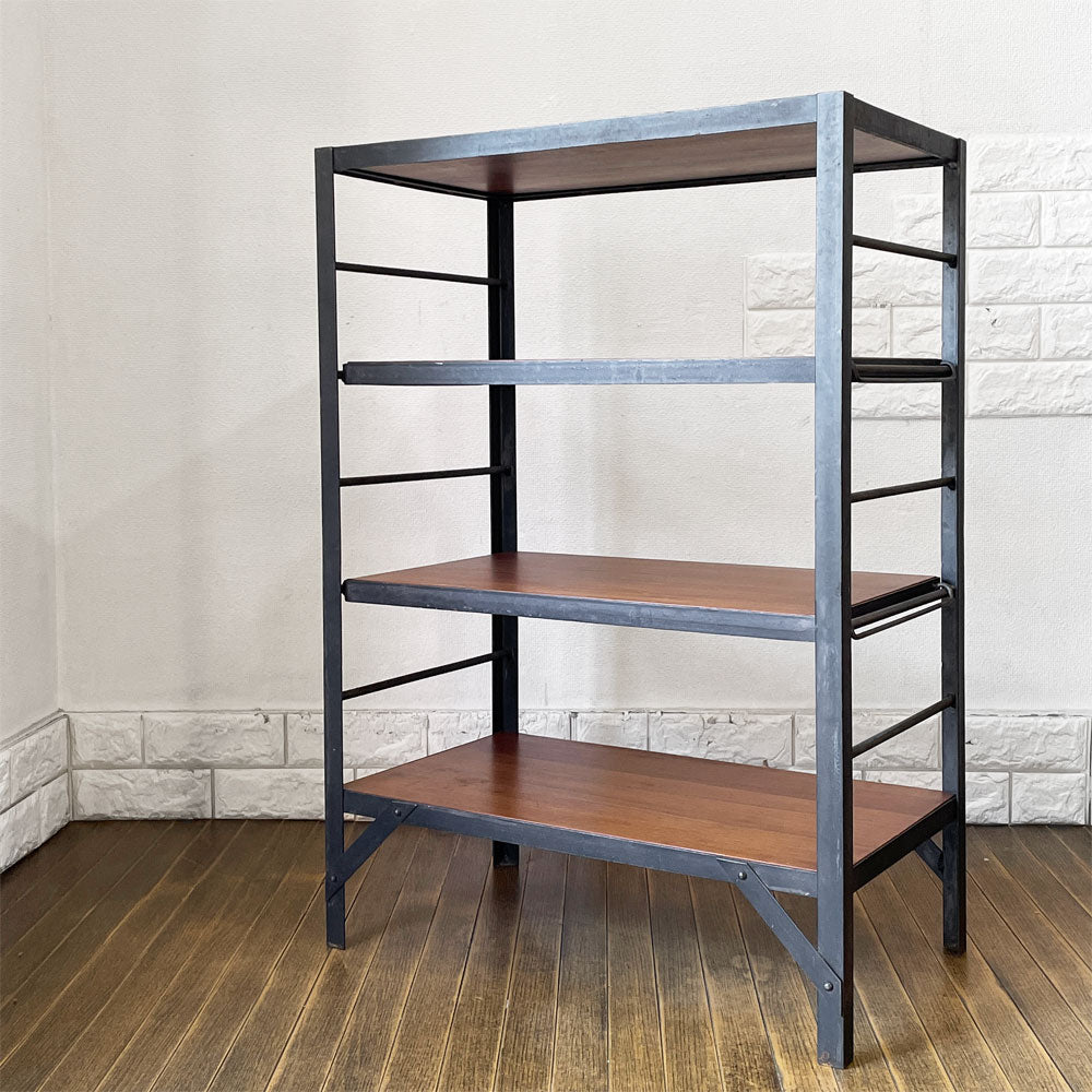 【経堂店】ウニコ unico ランバーミニ LUMBER-mini オープンシェルフ スモールシェルフ アフリカンマホガニー材 インダストリアルデザイン W60cm 廃番 買取させていただきました。