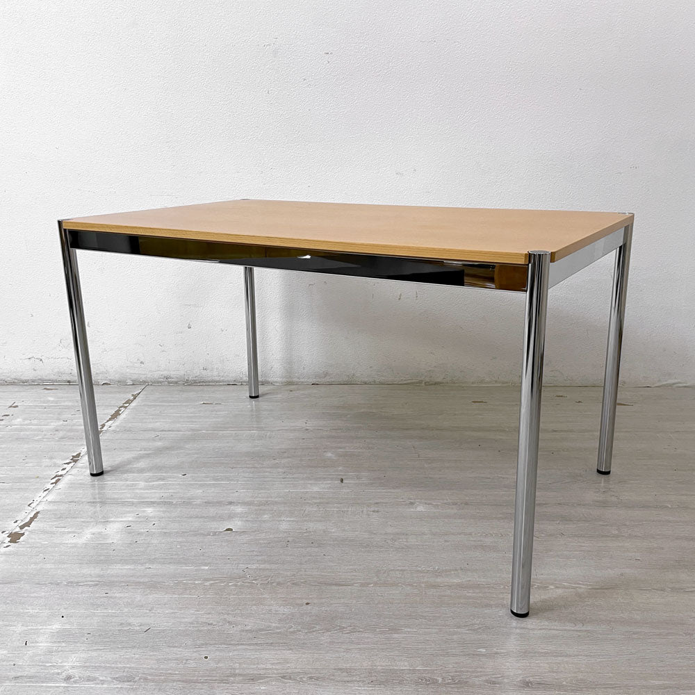 【祖師ヶ谷大蔵店】USMハラー USM Haller モジュラーファニチャー USMハラーテーブル デスク ナチュラル ビーチ材 天板 W125 D75 H70cm 高さ調整機能付 モダンデザイン 買取させていただきました。