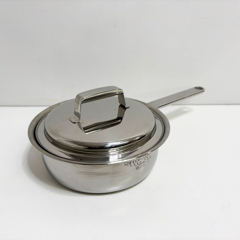 【祖師ヶ谷大蔵店】タッパーウェア Tupperware レインボークッカー プレミアム II 19㎝ 2.2L 片手鍋 浅鍋 アルミ ステンレス 全面多層構造 無水調理 アメリカ 買取させていただきました。