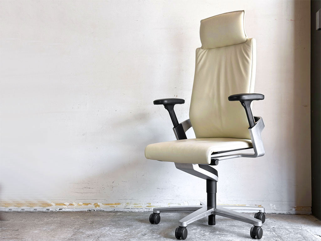 ウィルクハーン Wilkhahn オン ON ハイバック アームチェア 総本革 ヘッドレスト付 オフィスチェア グッドデザイン賞  買い取りしました。