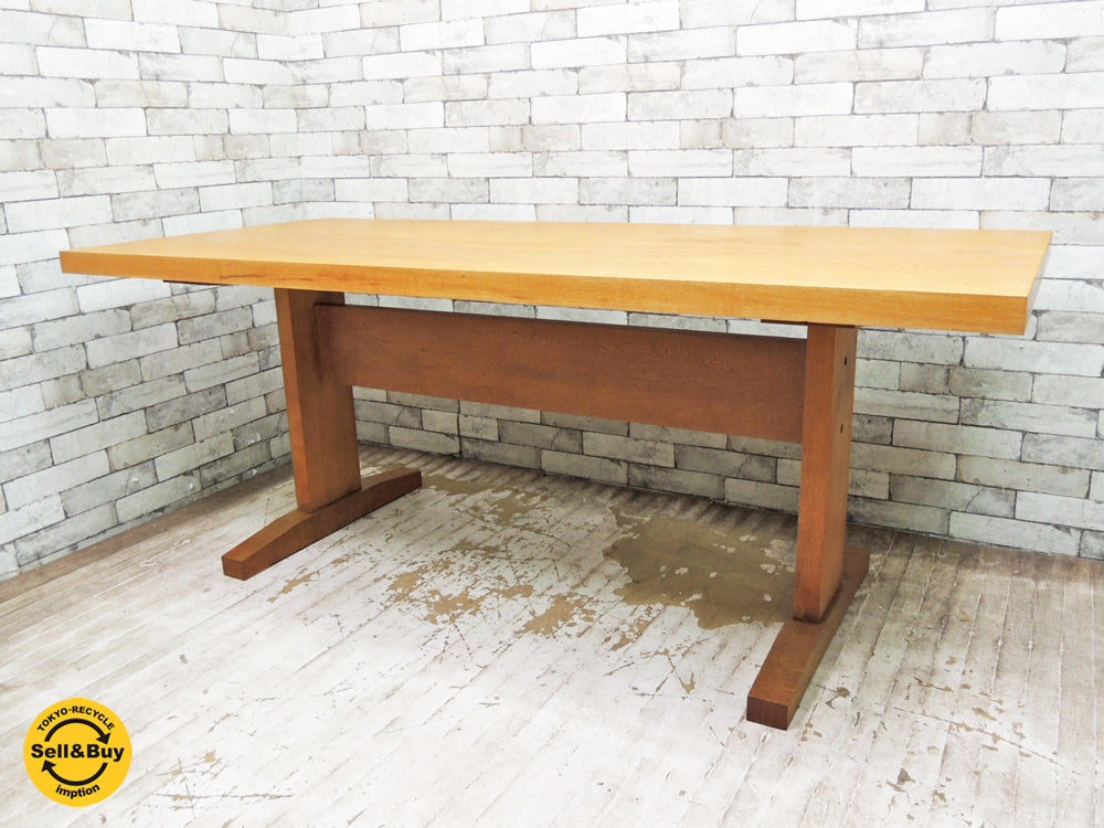 ナラ無垢材 ダイニングテーブル ナチュラル W180cm 中古品 買い取りしました。