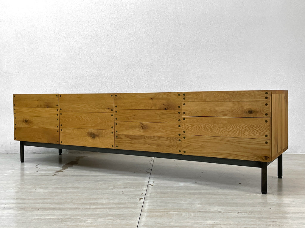 トラックファニチャー TRUCK FURNITURE ドック TVボード DOCK TV BOARD AVボード ナラ無垢材 スチール W188cm インダストリアル 中古品 買い取りしました。