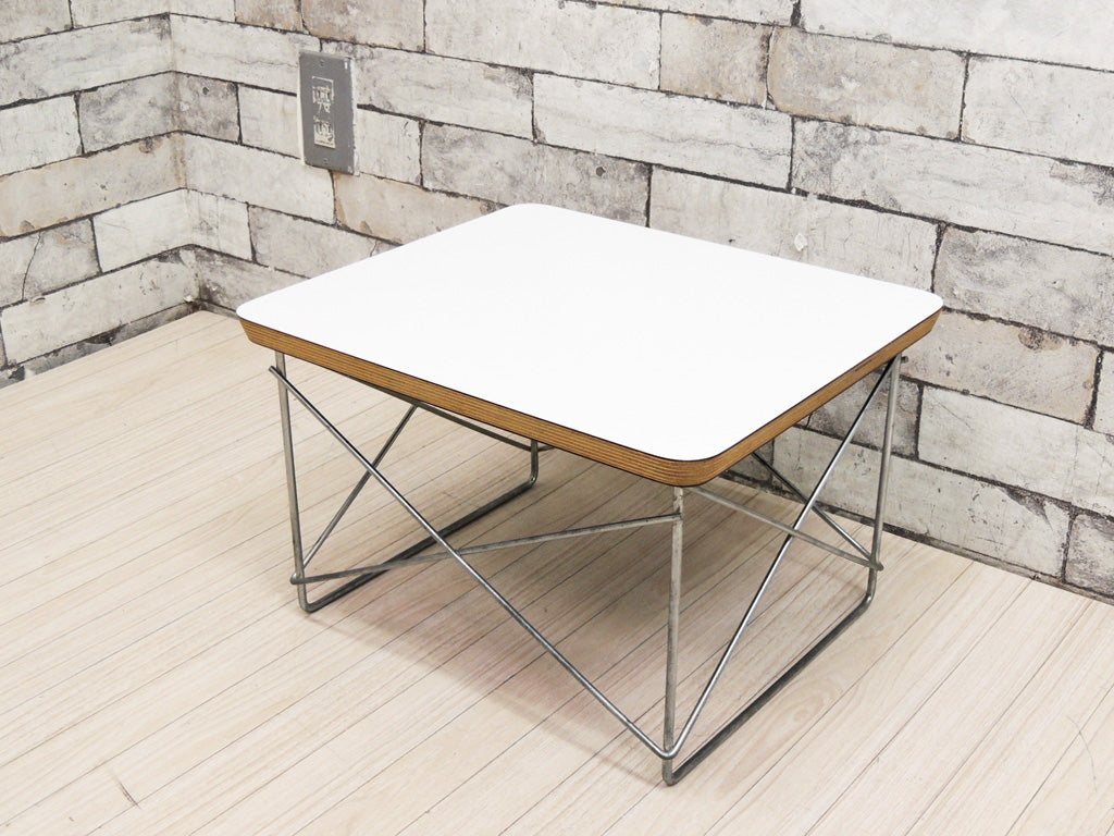 ハーマンミラー Herman Miller LTRT イームズ ワイヤーベース ローテーブル Eames Wire Base Low Table ホワイト ミッドセンチュリー   中古品 買い取りしました。