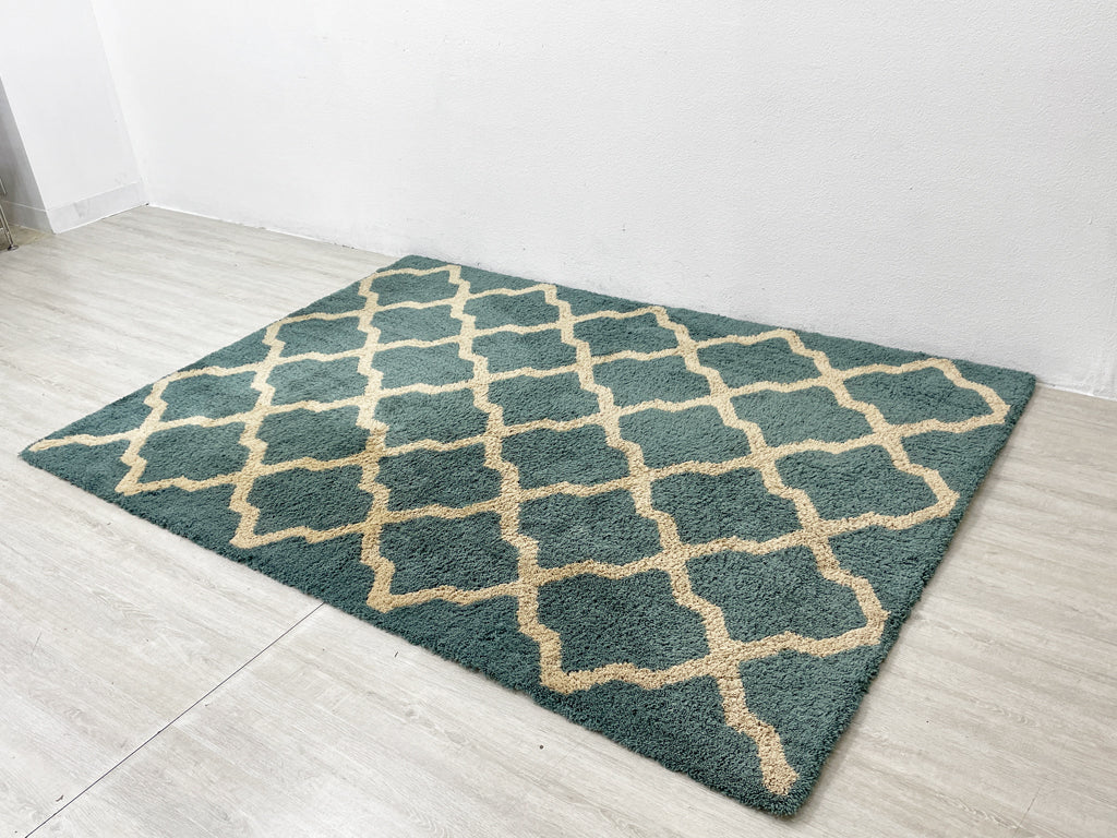 アクメファニチャー ACME Furniture ラインズC ラグマット LINES C RUG 200×140 cm ジオメトリックパターン ライトブルー 絨毯 幾何学模様 定価￥41,800- 中古品 買い取りしました。