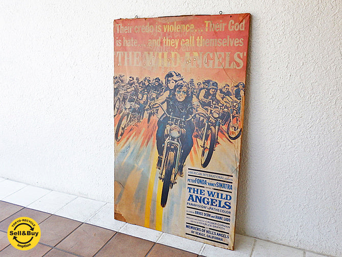 ワイルドエンジェル THE WILD ANGELS　ビンテージ オリジナル ポスターボード 壁掛け 買い取りしました。用賀店 出張買取もお任せ下さい。