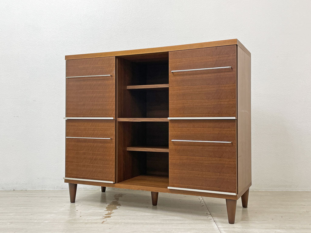 モダンデザイン modern design ディスプレイブックラック付き サイドボード キャビネット ウォールナットカラー 中古品 買い取りしました。