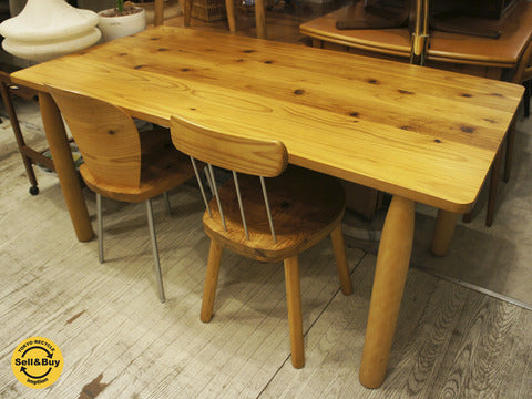 飛騨産業 キツツキxエンツォマーリ Arno & Piave ダイニングチェア 『 杉材の質感を存分に活かした愛嬌のあるモダンデザイン！ 』【買取と販売とレンタルのお店】