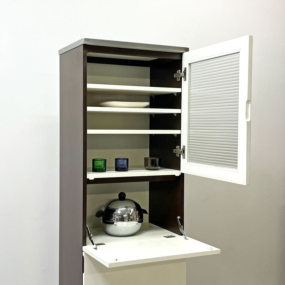 【祖師ヶ谷大蔵店】ウニコ unico リエート Lieto カップボード 開き戸 ドロップダウン扉 波ガラス 食器棚 ホワイト レトロデザイン 廃番 買取させていただきました。