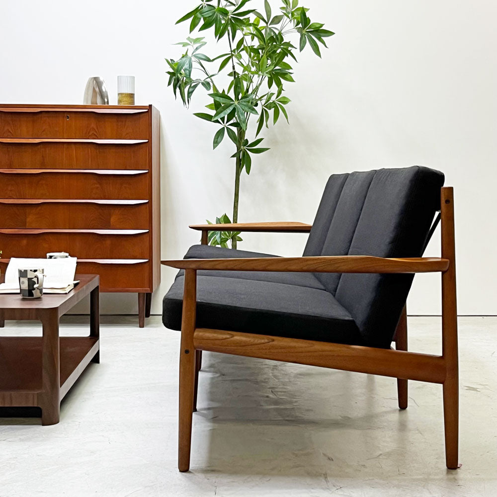 グロストルップ Glostrup Mobelfabrik 3pソファ チーク材 アルネ・ヴォッダー Arne Vodder デンマーク 北欧ビンテージ ～赤茶色の風通る～