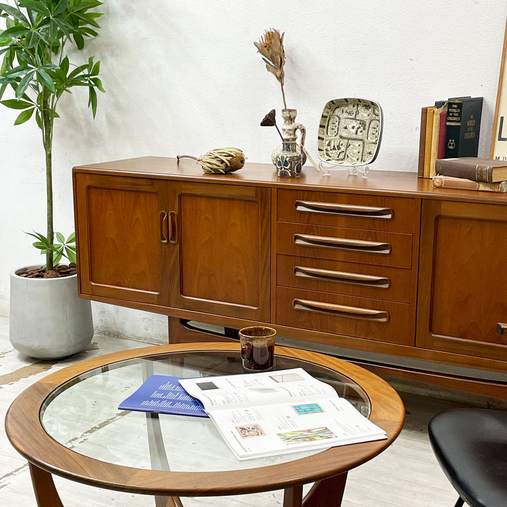 エベネゼル グーム Ebenezer Gomme ジープラン G-PLAN フレスコ Fresco ロングジョン Long John サイドボード チーク材 UKビンテージ 英国 ～その名作は時を刻む～