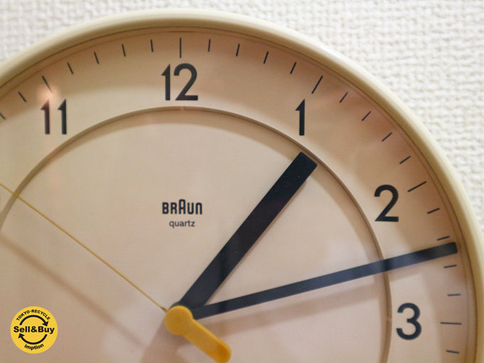 ブラウン BRAUN ヴィンテージ ウォールクロック ABK40 掛け時計 ディートリッヒ・ルブス・ディーターラムス デザイン ドイツ製 ～ずっと使いたい、BRAUNの時計。～ 【 買取と販売とレンタルのお店 】