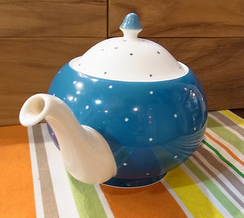 スージー・クーパーのある暮らし～ SUSIE COOPER Raised Spot Turcoise Tea Pot