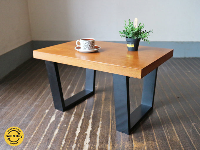 ランドスケーププロダクツ Landscape Products スクエアレッグテーブル SQUARE LEGS TABLE チーク材 希少廃番 Sサイズ  ～希少なチーク天板と洗練された佇まい～ 【 買取と販売とレンタルのお店 】