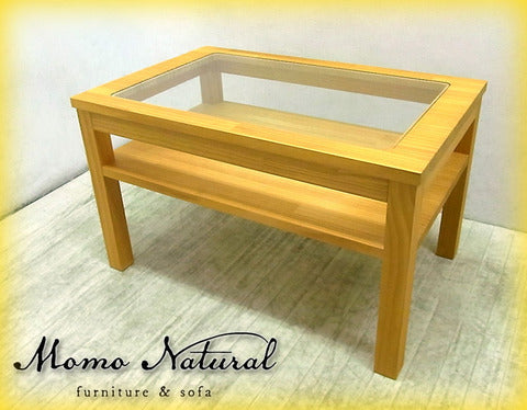 パイン材の温もり家具でナチュラルライフをご提案！ 廃盤希少な モモナチュラルCoco（現More）シリーズの 『 ガラスローテーブル 』 入荷！ 【出張買取＆販売＆レンタル】