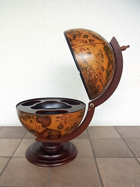 地球儀かと思ったら！？　イタリア Tre-Esse Firenze 地球儀バーキャビネット『 Sfera33 small desk bar globe Ebony 』【買取と販売とレンタルのお店】