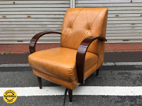 ビーカンパニー B-COMPANY ニューレザーシリーズ クールベ 1人掛け ソファ クレイ ～人気のニッポン仕様 コンパクトソファ～【買取と販売とレンタルのお店】