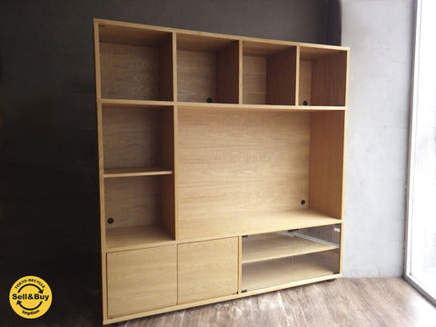 無印良品 MUJI / スタッキングキャビネット Cセット オーク材 ガラス扉付き ～優しい印象＋使い勝手の良さがオススメ ♪【買取と販売とレンタルのお店】