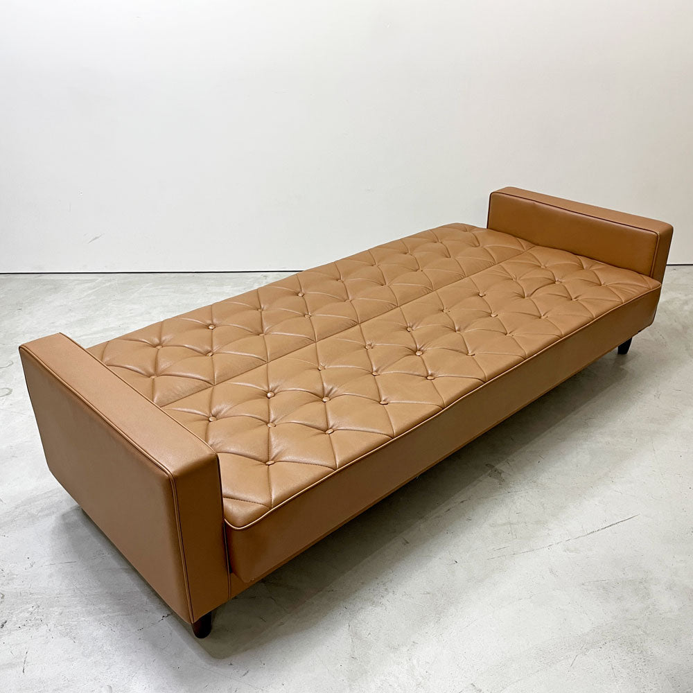 【祖師ヶ谷大蔵店】カリモク60 karimoku スリーピングソファ ソファベッド デイベッド リーベルブラウン PVCレザー ブナ材 ミッドセンチュリー現状品 定価￥216,700- 買取させていただきました。