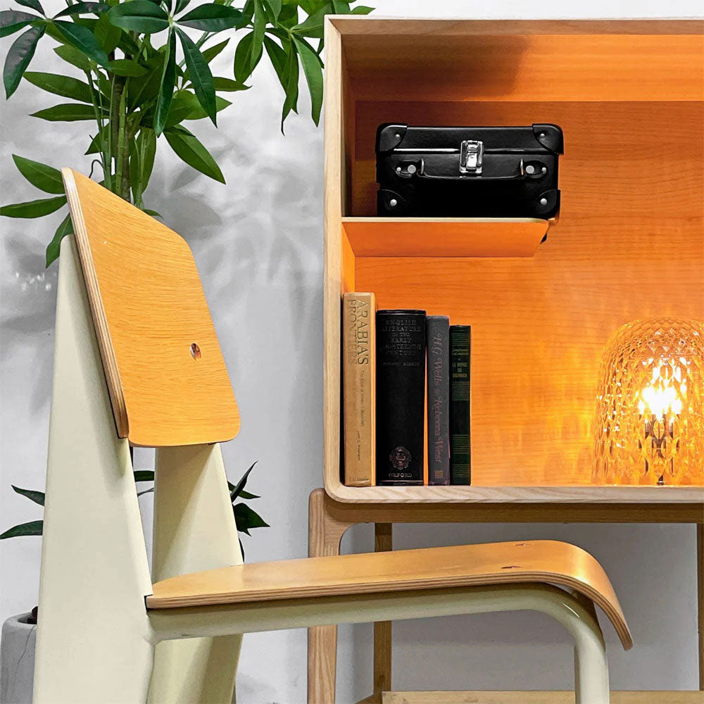 ヴィトラ vitra スタンダードチェア Standard chair ナチュラルオーク×ブランコロンブ ジャン・プルーヴェ Jean Prouve 名作椅子 ～色彩のデルタ～