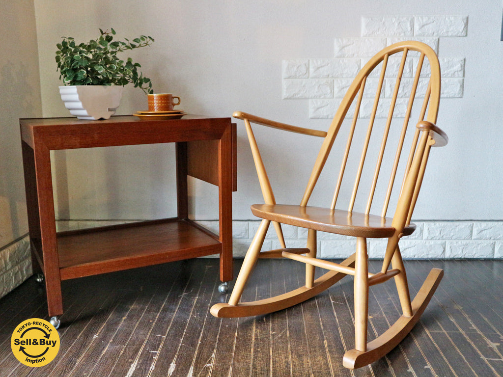 アーコール Ercol クェーカー ロッキングチェア 英国 ヴィンテージ アーム チェア　中古品  買い取りしました。
