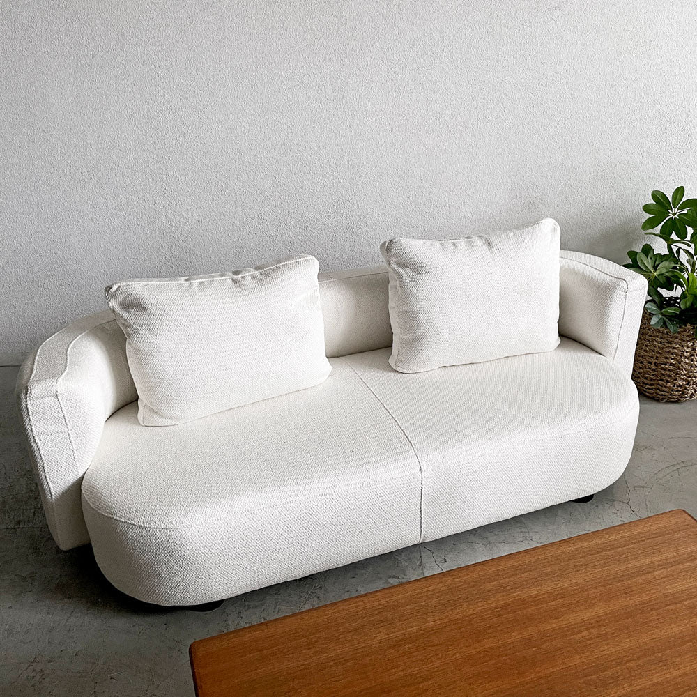 ノーウェアライクホーム NOWHERE LIKE HOME アールド AARD 3Pソファ ハーフアーム 3人掛け ファブリック ルーケホワイト 関家具～ お部屋はスッキリ、座ればゆったり～