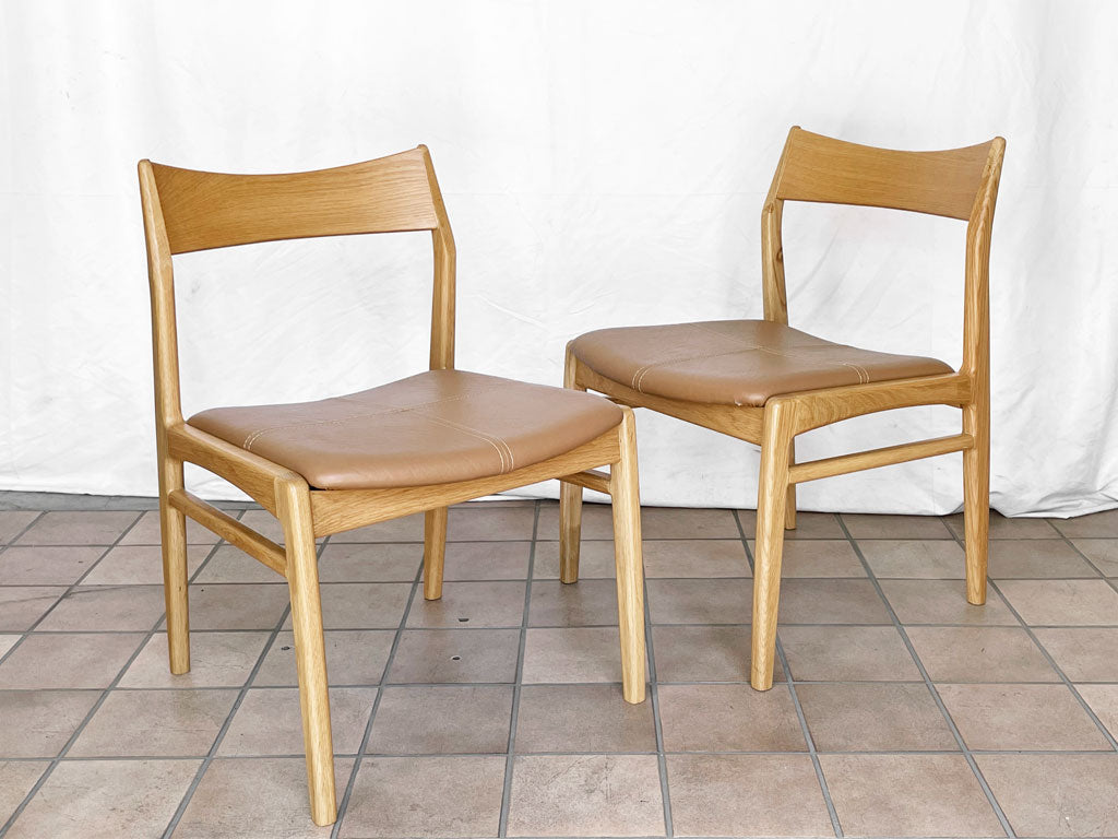 ノーウェアライクホーム NOWHERE LIKE HOME オーウェン OWEN ダイニングチェア Dining Chair オーク材 PVCレザー 参考定価￥39,600- 計2脚 中古品 買い取りしました。