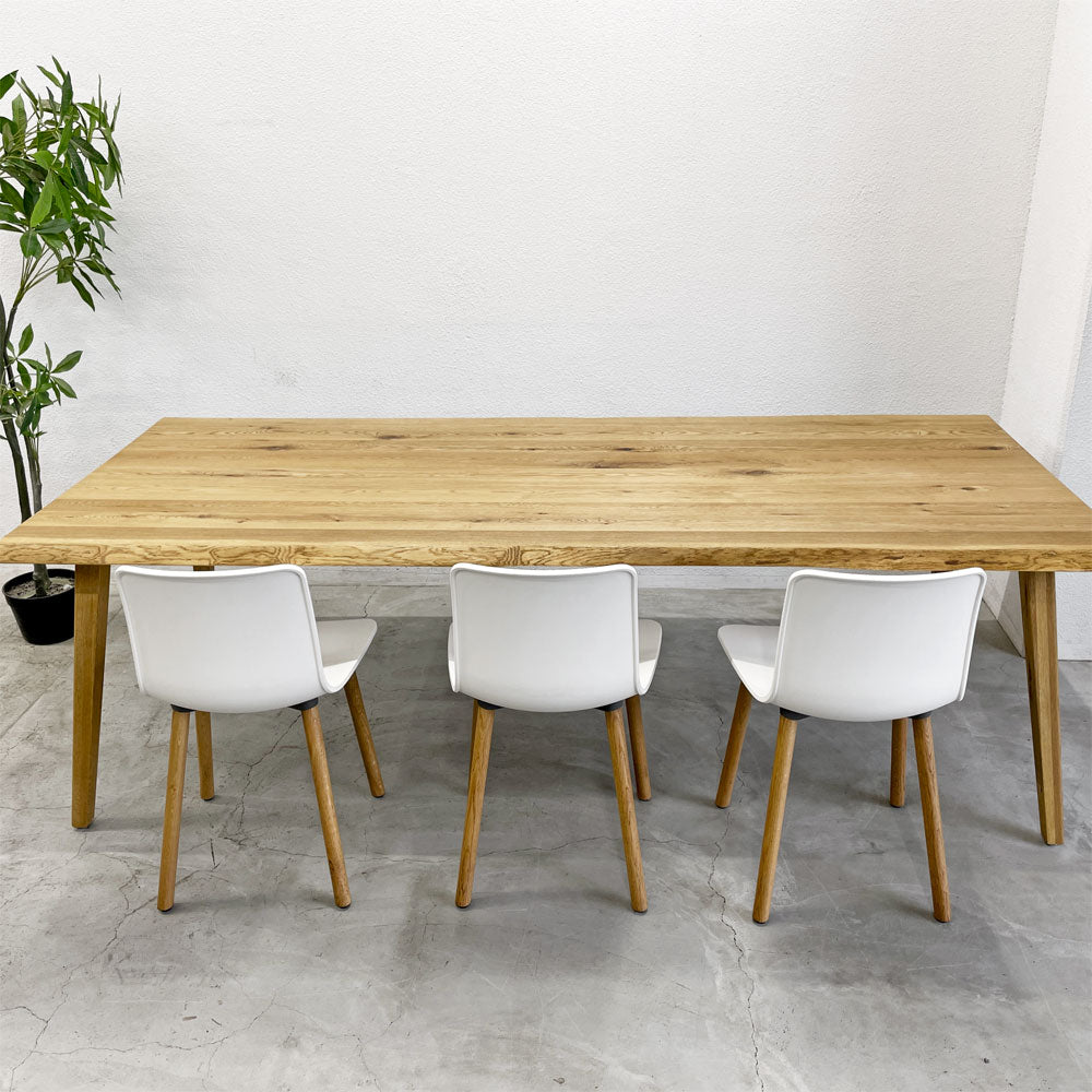 クラッシュゲート CRASH GATE イージーライフ EASY LIFE ミース MEATH ダイニングテーブル W230cm オーク材 無垢材 関家具 展示美品 ～ 前面に出た木材の風合い～