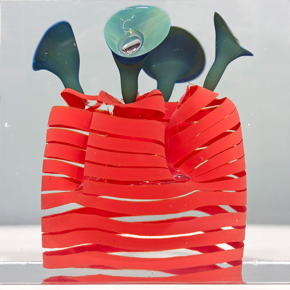 ヌータヤルヴィ Nuutajarvi イッタラ iittala アニュアルキューブ Annual Cube スペシャルキューブ Special Cube 1990年代 オイバ・トイッカ 255/500 北欧雑貨 ビンテージ 500個限定～自然とデジタルが交差するガラスアート～