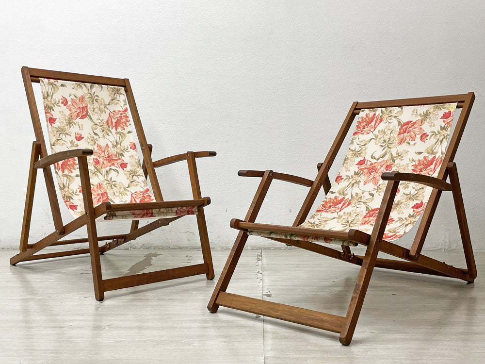 ローラアシュレイ Laura Ashley ブランクサム デッキチェア 高さ調整可能 英国 × 2脚 中古品 買い取りしました。