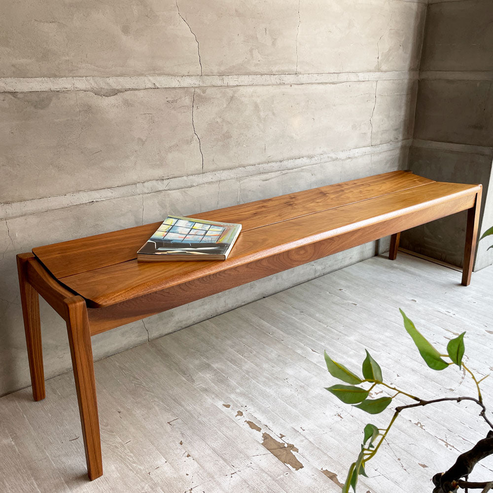 冨士ファニチア FUJI FURNITURE コティ Koti 3Pベンチ X02580S W160cm ウォールナット材 板座～景色が絵画に～