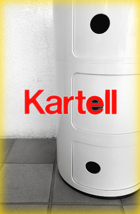 イタリアンモダンの代表的アイテム Italy "Kartell (カルテル社)" 「COMPONIBILI （コンポニビリ）」 ストレージBOX／ラウンドシェルフ3段 【出張買取＆販売＆レンタル】