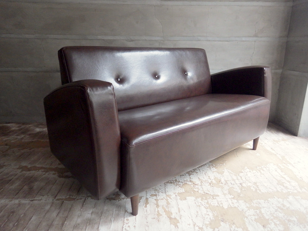 ビーカンパニー B-COMPANY ニューレザーソファ 2.5人掛け ブラウン PVCレザー 中古品 買い取りしました。