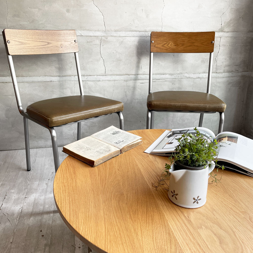 【学芸大学店】ジャーナルスタンダードファニチャー j.s.F ブリストル BRISTOL ダイニングチェア スチール PVCレザー ブラウンカラー アジャスター付き A＆B♪ 買取させていただきました。
