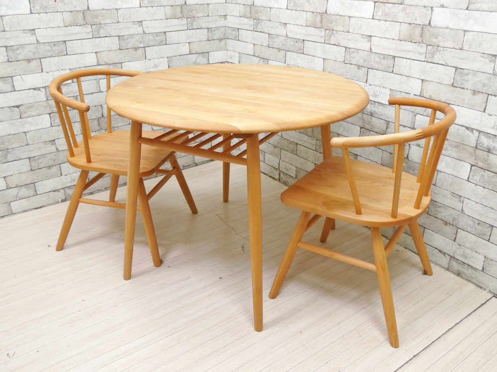 モモナチュラル MOMO natural モチャ MOCHA サークルテーブル 950 CIRCLE TABLE & タホチェア TAHO CHAIR AL ダイニングチェア 2脚セット  アルダー無垢材 中古品 買い取りしました。