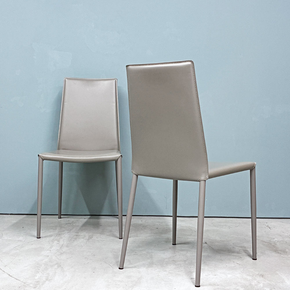 【経堂店】カリガリス Calligaris ボヘム BOHEME ダイニングチェア トープ 再生レザー ミニマル モダン イタリア 計2脚 買取させていただきました。