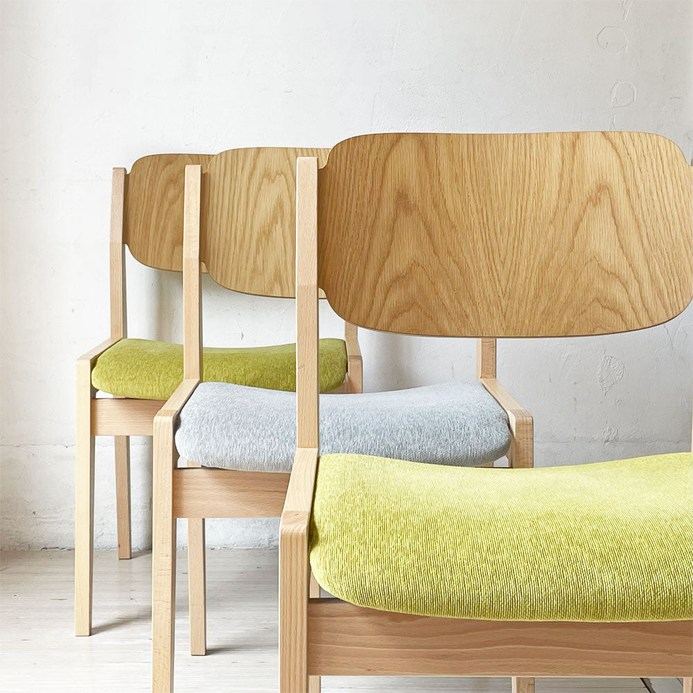 【下北沢店】天童木工 Tendo ブックチェア S-0508NA-NT ビーチ材 ファブリック 水之江忠臣 ダイニングチェア 図書館椅子 計3脚 買取させていただきました。