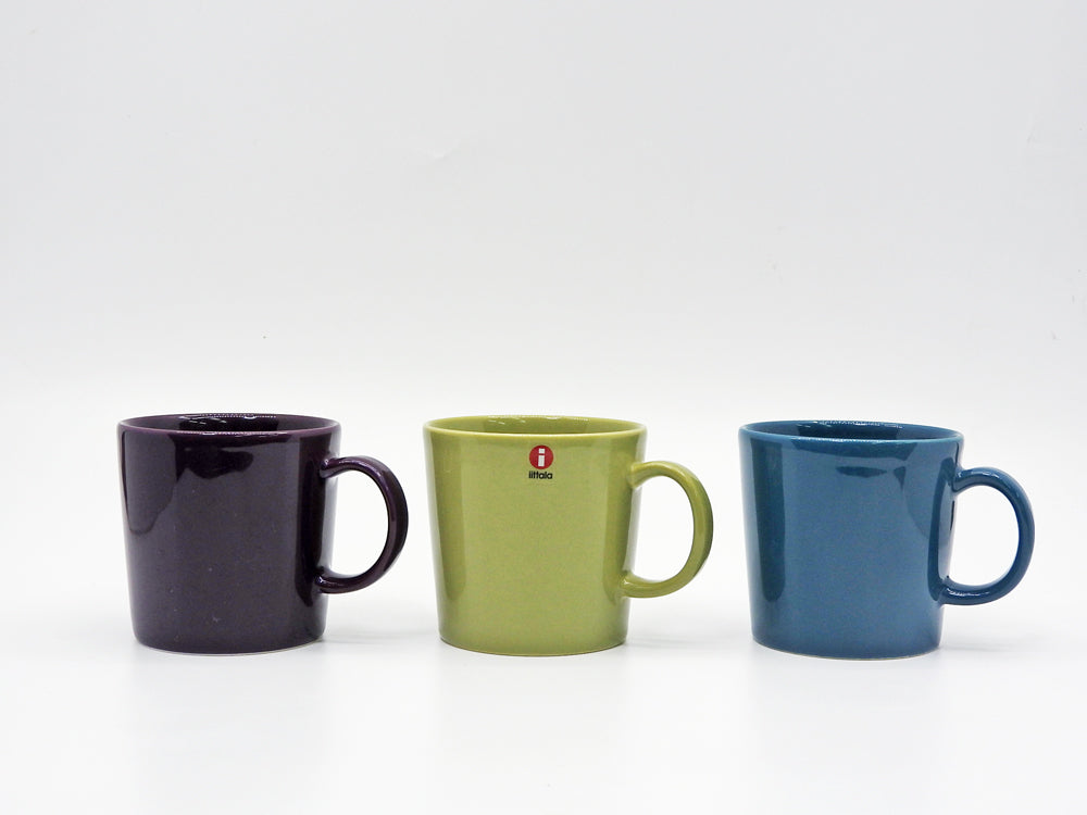 イッタラ iittala ティーマ TEEMA マグ オリーブグリーン & ダークライラック & ぺトロールブルー 希少 カイ・フランク Kaj Frank フィンランド 北欧食器  中古品  買い取りしました。