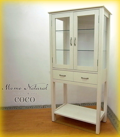 使う程に味わいを増す白家具で充実したナチュラルライフをご提案！ 廃盤希少な モモナチュラルCocoシリーズの 『 コレクションキャビネット / ケビント 』 【出張買取＆販売＆レンタル】