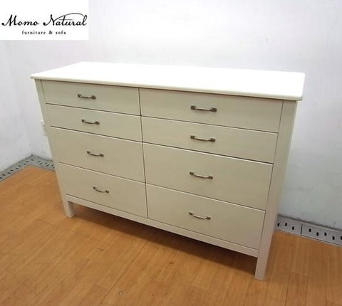 インテリアにハマってるオシャレ女子は必見～廃盤 モモナチュラル COCO ワイドチェスト ホワイト【買取＆販売＆レンタル】