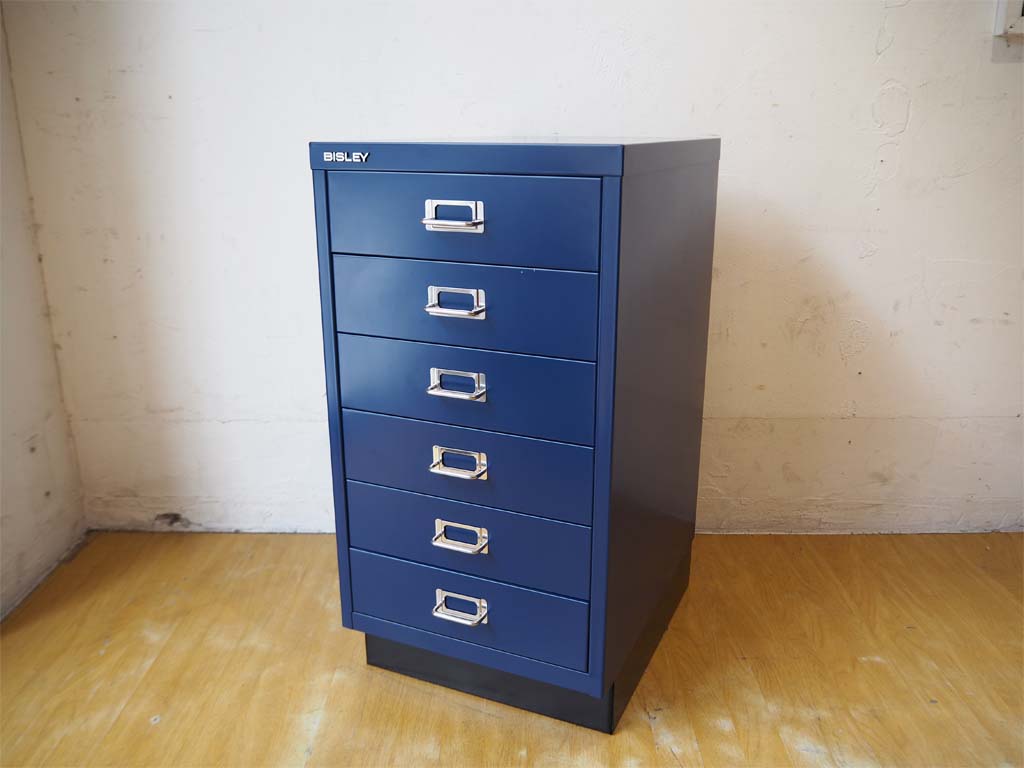 ビスレー BISLEY BASICシリーズ BA3/6 6段キャビネット A3サイズ ネイビー 英国 イギリス 中古品 買い取りしました。