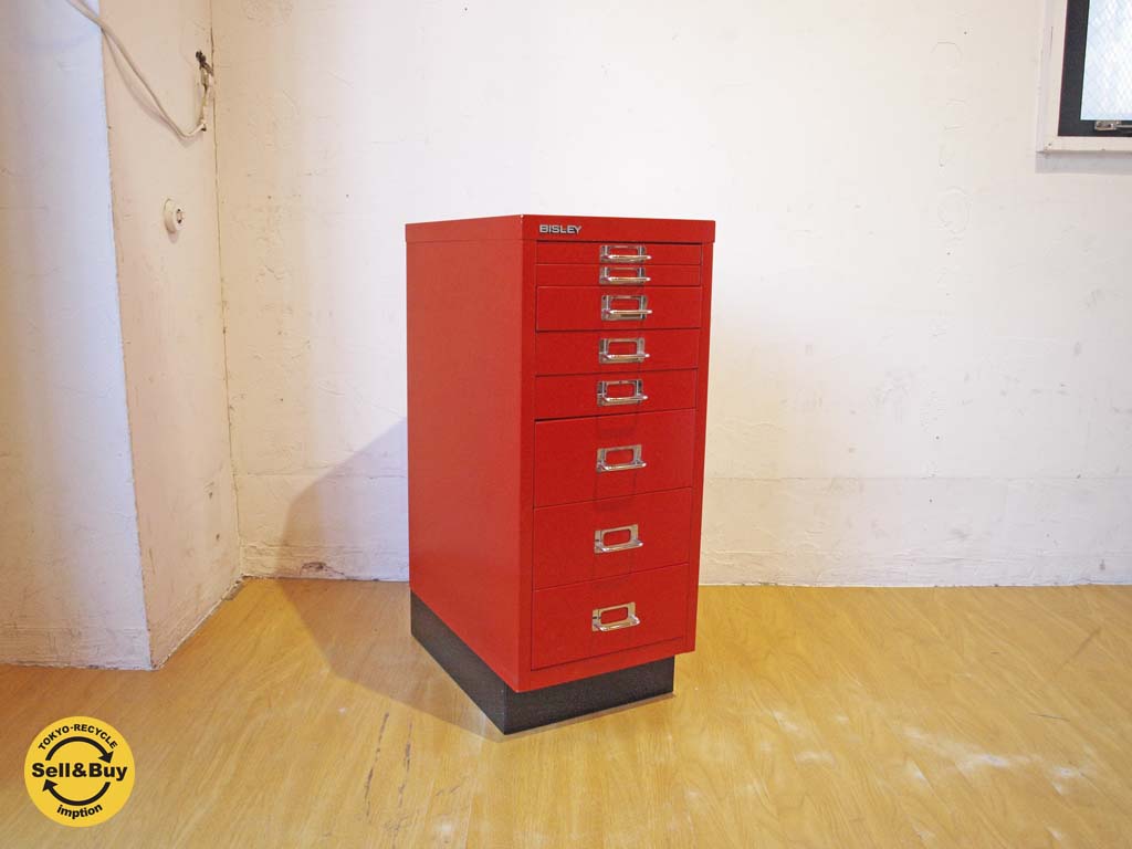 ビスレー BISLEY ベーシック BASIC BA 29/8D 8段 キャビネット レッド A4 アクティブトレー付 英国 Queen’s award B 中古品 買い取りしました。