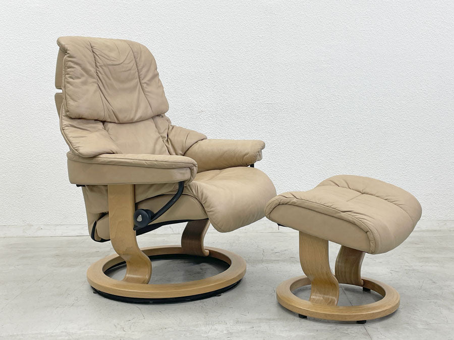 エコーネス EKORNES レノ RENO ストレスレスチェア stressless リクライニングチェア＆オットマン付 ～ 緑豊かなノルウェーから世界的な名作リクライニングチェア