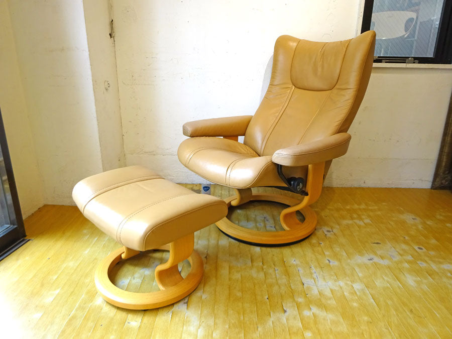 エコーネス EKORNES ストレスレス チェア Stressless ウイング Wing オットマン付き ～ オフを楽しむ為のリクライニングチェア