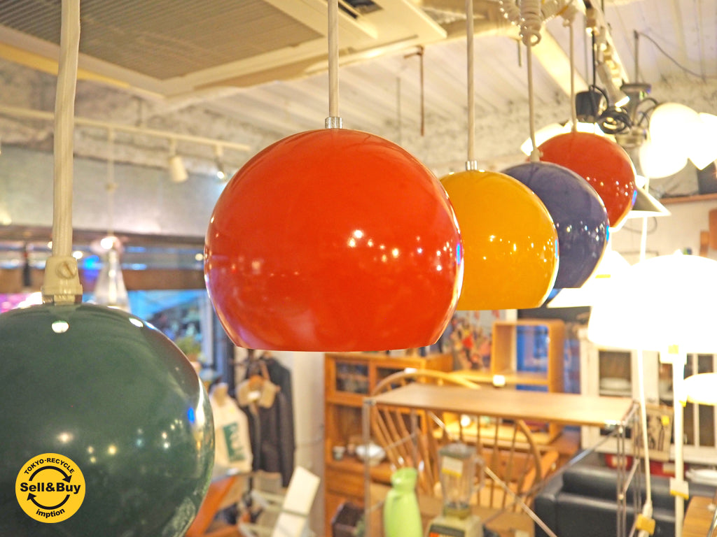 北欧ビンテージ ペンダントライト トッパン Topan スタイル ヴェルナーパントン Verner Panton ＆ ホーン Horn ビンテージ ボールペンダントランプ～心躍るポップなランプ～