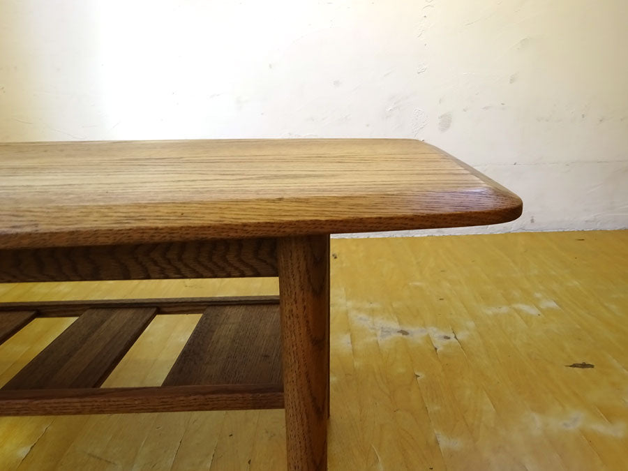 モモナチュラル Momo natural ベント VENT FD-LOW TABLE ローテーブル リフトアップ 昇降機能付 レッドオーク ～ シチュエーションによって2段階の高さが使い分けられる木製家具