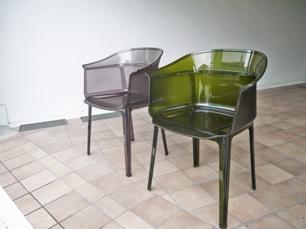 カルテル Kartell パピルス PAPYRUS アームチェア ブラウン＆スモークグリーン ロナン＆エルワン・ブルレック Ronan ＆ Erwan Bouroullec 定価￥50,400- 中古品 買い取りしました。
