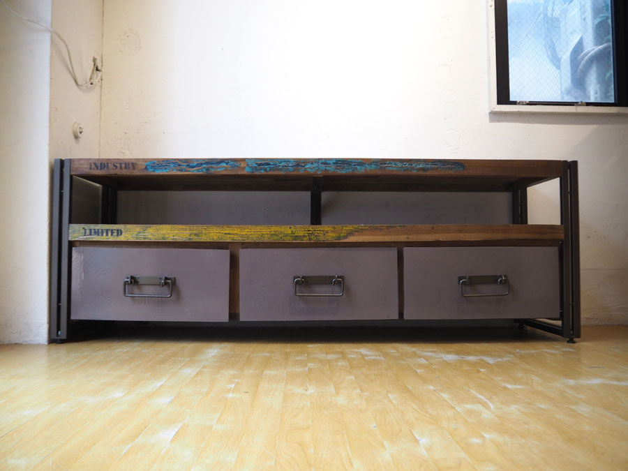 ディーボディ d-Bodhi フェルム インダストリアル 3ドロワーズ テレビボード FERUM INDUSTRIAL 3DRAWER TV BOARD ～ 限りある資源を再構築により洗練された家具に