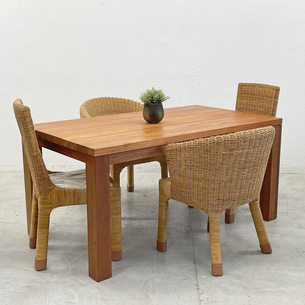ワイスワイス WISE WISE アジアンコンフォート ASIAN COMFORT ダイニングテーブル×ラタンアームチェア＆アームレスチェア ～ ナチュラルでゆったりと心地よい空間へ