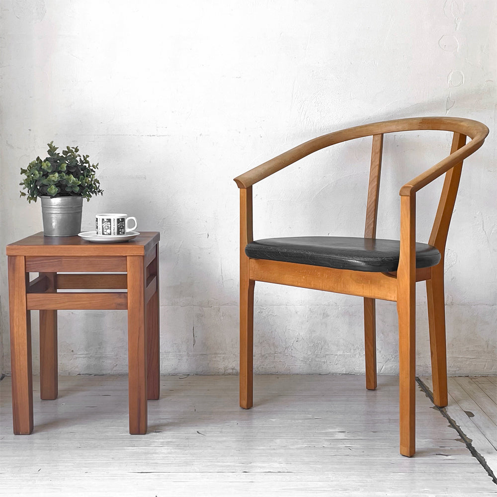 キルピングス モベルファブリック Kyrpings Mobelfabrik U-55 アームチェア P.Verner ビーチ材 本革 ～希少なデンマークビンテージチェア